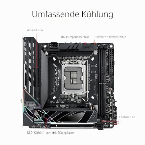 ASUS ROG Strix Z790-I Gaming WIFI Mainboard Sockel Intel LGA1700 (mini-ITX, DDR5 Speicher, 2x M.2, PCIe 5.0, WiFi 6E, Thunderbolt 4, ROG Strix Hive) Bild 6