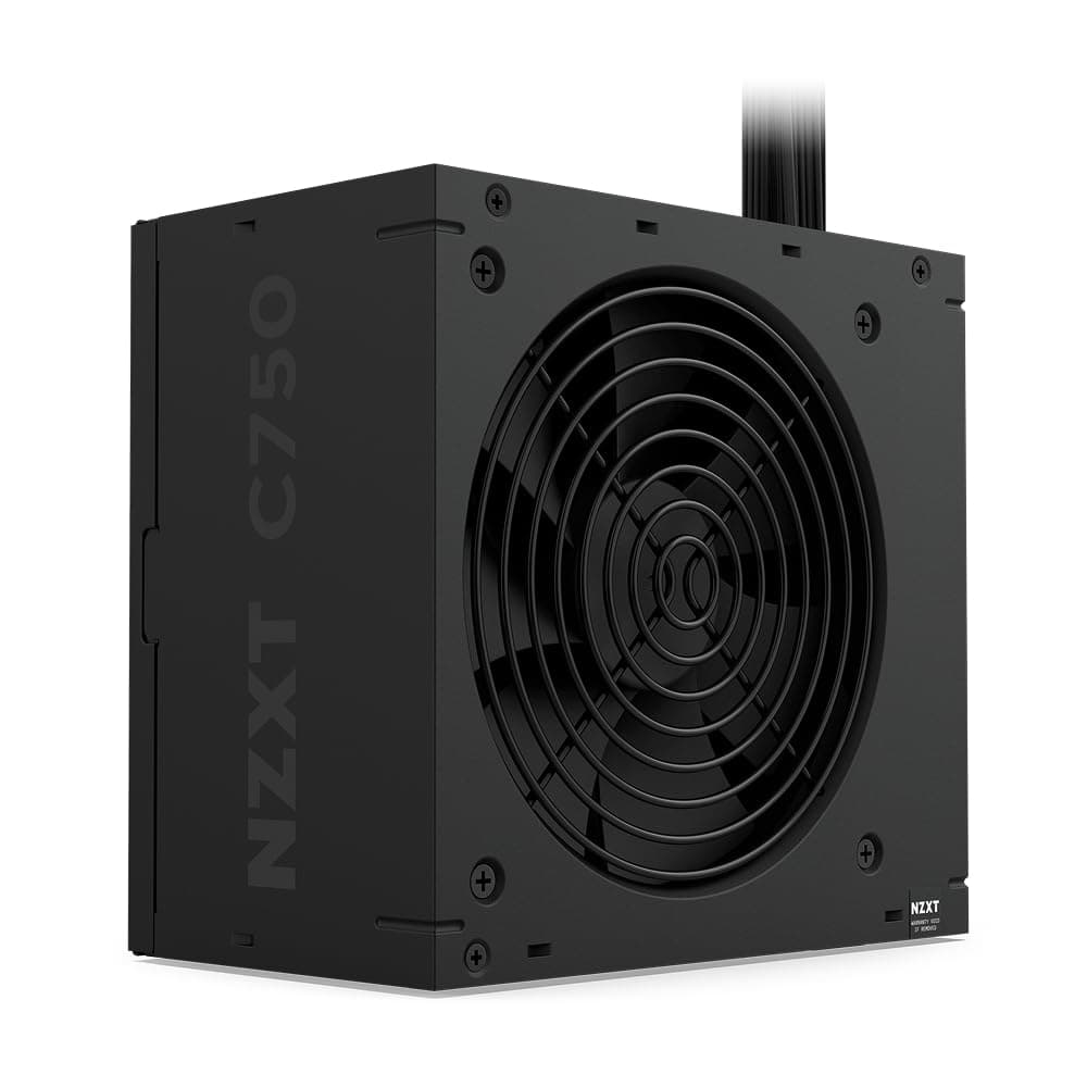 NZXT C750 Bronze ATX 3.1 - Nicht-modulares Netzteil - 750 Watt - 12V-2x6 Anschluss - 120mm FDB Lüfter - Kompakte 140mm Größe - Schwarz 750W 80 Plus Bronze ATX 3.1 Schwarz