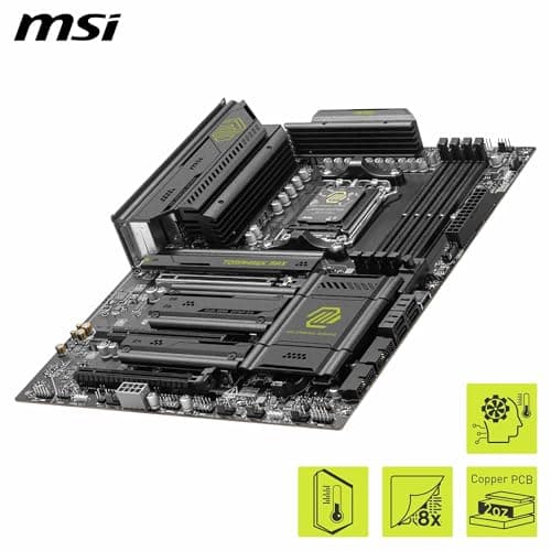 MSI MAG B850 Tomahawk MAX WiFi Mainboard, ATX - Unterstützt AMD Ryzen 9000/8000/7000 Prozessoren, AM5-80A SPS VRM, DDR5 Memory Boost 8400+ MT/s (OC), PCIe 5.0 x16, M.2 Gen5, Wi-Fi 7, 5G LAN Bild 8