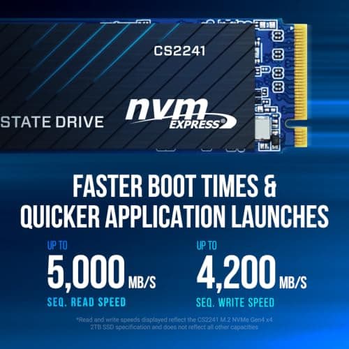 PNY CS2241 2 TB PCIe Gen4 SSD M.2 2280 Upgrade-Kit – bis zu 5.000 MB/s Lesegerät – PC/Laptop Upgrade für Gaming, Foto-/Videowiedergabe und Workstations – internes Solid-State-Laufwerk – M280CS2241 Bild 8