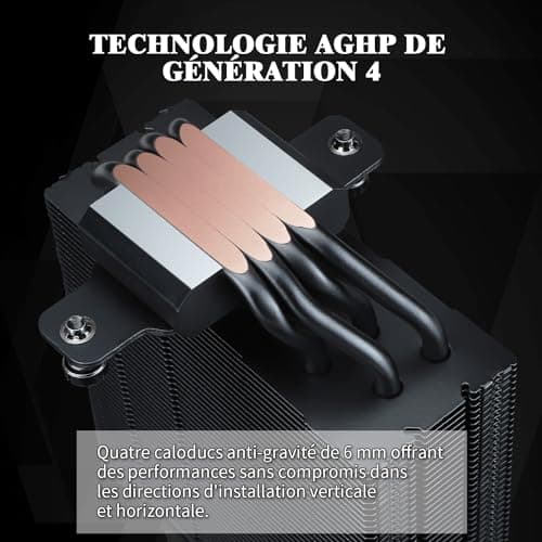 TR Assassin Spirit 120 EVO Schwarz, 120 mm PWM Quiet Fan ARGB CPU-Kühler, unterstützt Intel LGA1700/1150/1151/1200, AMD AM4/AM5, Goldkühler Bild 4