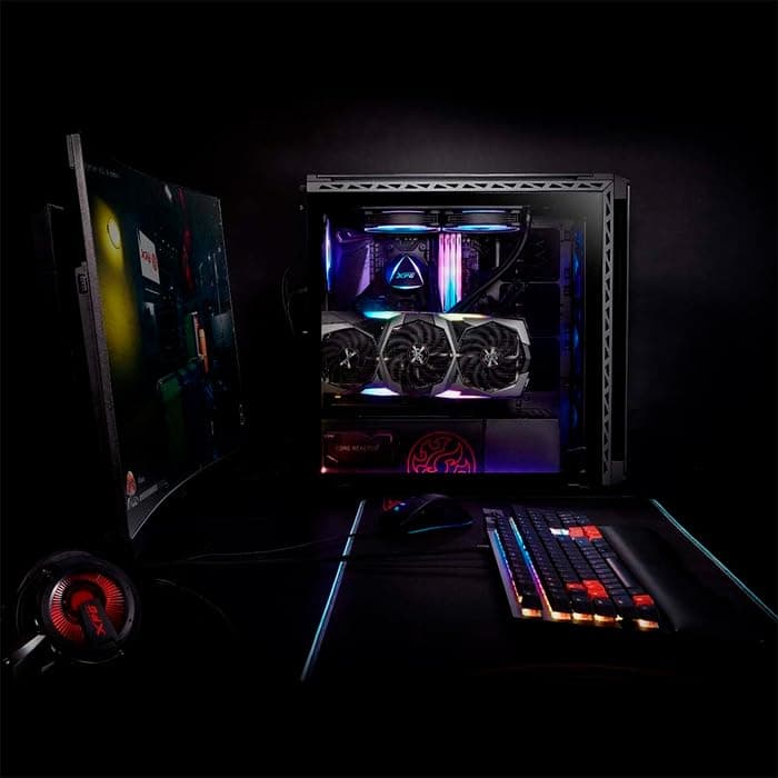 XPG BATTLECRUISER II ST E-ATX 4 Fan ARGB gehärtetes Glas, schwarz, BATTLECRUISERIIST-BKC Bild 3
