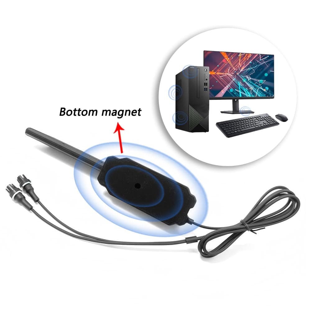 JINTAI WiFi 7 tragbare drahtlose Netzwerkantenne mit Magnetfuß für Gigabyte Z890 B850M B860M Elite WIFI6E Ice B850 X870E B860 B860I Z890 Z890M B850 B850M B850I B650E Z890 B850M 0 B85 0 m (schwarz) BLACK Bild 5
