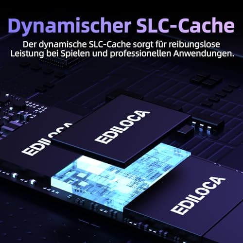 Ediloca EN600 PRO 256 GB Interne SSD PCIe Gen3, NVMe M.2 2280, SLC-Cache, 2800 MB/s Lesen, 2000 MB/s Schreiben, 3D NAND TLC, Internes Solid State Drive, kompatibel mit Desktops und Laptops Bild 6