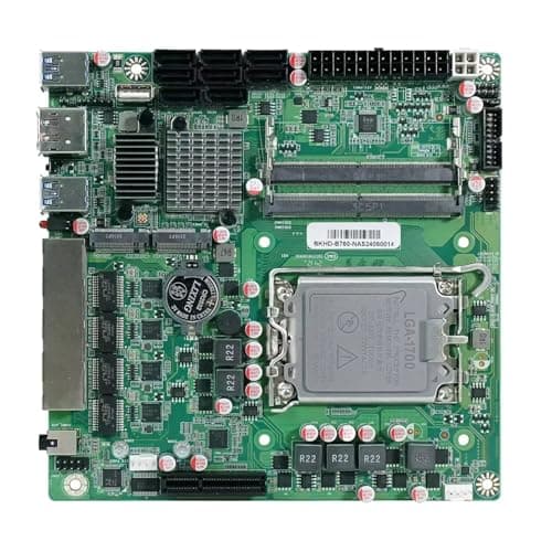 B760 Mini-ITX NAS Mainboard - Intel 12./13./14. Gen LGA1700-8-Fach Laufwerksaufnahme - 8X SATA + 2X NVMe - 4X 2.5G LAN - DDR5 & PCIe x4 - Firewall-Unterstützung - Heimserver/Rechenzentrum