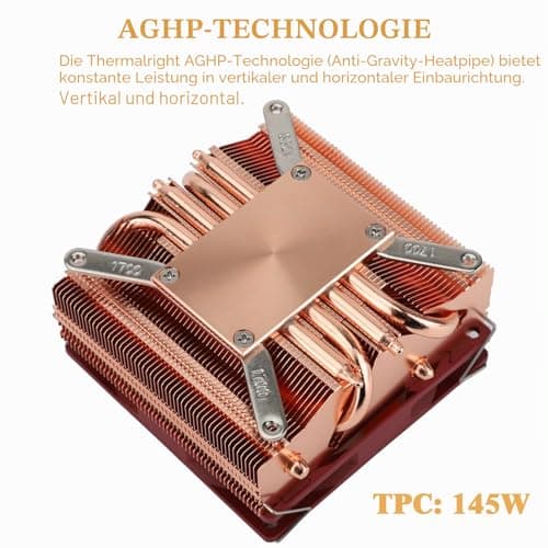 TR AXP90-X53 Luftkühler für CPU ITX Low Profile Höhe 53mm PWM Lüfter TL-9015R AGHP Technologie für AMD AM4 AM5/Intel 1700/1150/1151/1155/1156/1200 (Pure Copper Version) Bild 4