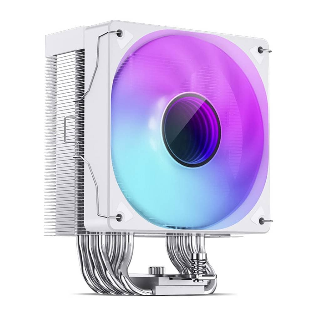 Jonsbo CR-1000 V2 PRO CPU-Kühler – weiß | 120-mm-Tower-Kühler mit 6 Heatpipes, PWM-Lüfter, RGB-Beleuchtung und 220 W TDP Bild 2