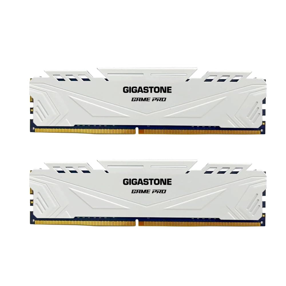 【DDR4 RAM】 GIGASTONE Game PRO 32GB Kit(2x16GB) DDR4 3200MHz PC4-25600 CL16-18-18-40 Intel XMP 2.0 AMD Ryzen 1.35V UDIMM 288Pin Nicht-ECC ungepuffert Desktop Hochleistung Arbeitsspeicher RAM-Weiß Bild 2