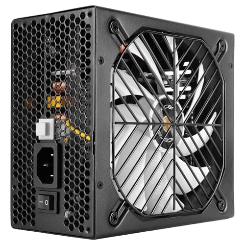 Tacens Valeo V 800M, ATX 3.1 Netzteil 800W, 10 Jahre Garantie, 80Plus Silver, AI2-RPM FDB 140mm Lüfter, Japanische Kondensatoren 105°C, Modulares Kabelmanagement, PCIe 5.1 und 12V 2x6, schwarz 1VV800M Bild 4
