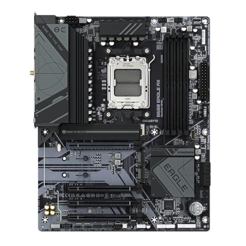 GIGABYTE B650 Eagle AX Mainboard - AMD Ryzen 9000er-Serie, 12+2+2 Phasen VRM, bis zu 7600 MHz DDR5 (OC), 1xPCIe 5.0 + 2xPCIe 4.0 M.2, GbE LAN, WiFi 6E, USB 3.2 Gen 2 Bild 4