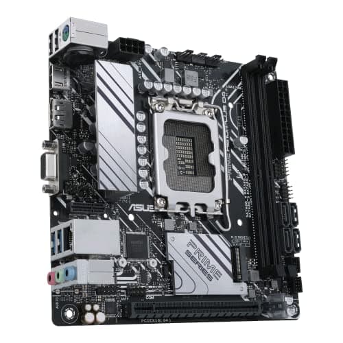 ASUS Prime H610I-PLUS D4-CSM Mainboard Sockel Intel LGA 1700 (Intel H610, Mini-ITX, DDR4 Speicher, PCIe 4.0, 2X M.2, 1Gb Ethernet, DisplayPort, HDMI), schwarz Bild 4