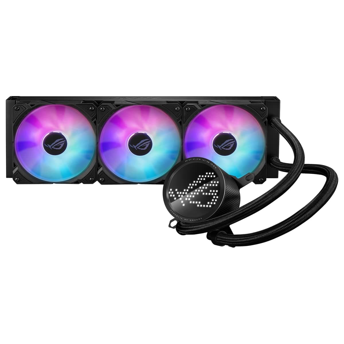 ASUS ROG Ryuo III 360 RGB All-in-One-Flüssig-CPU-Kühler (3x adressierbare 120 mm Radiatorlüfter, Anime Matrix-LED-Anzeige, kompatibel mit Intel LGA 1700, 115x, 1200 & AM4, AM5-Sockel) Bild 2