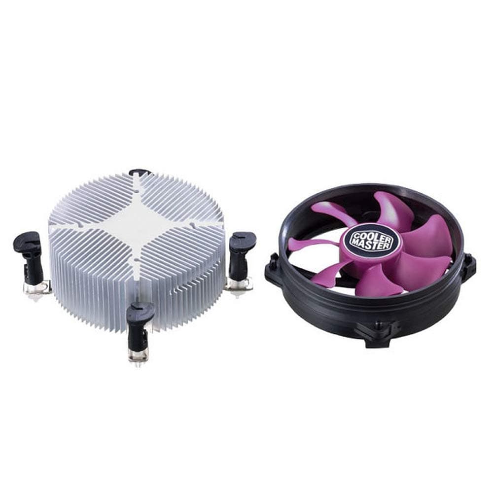 Cooler Master X Dream i117 CPU-Kühler für LGA 1200 Sockels - Low-Profile Kühlsystem mit 60.4 mm und kreuzförmigem Design, geräuscharmer 95mm Lüfter (19 dBA, 1800 U/min), Push-Pin-Clip-Installation Bild 5