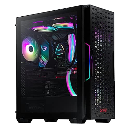 ADATA XPG STARKER Mid-Tower PC Chassis, ATX/Micro ATX, Mini-ITX, Tempered Glass Side Panel, I/O USB 3.0 Port, White, STARKER-WHCWW, One Size Bild 5