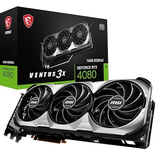 MSI GeForce RTX 4080 16GB Ventus 3X OC Gaming Grafikkarte - NVIDIA RTX 4080, 16 GB GDDR6X Speicher