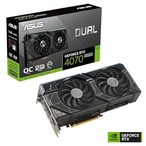 ASUS Dual GeForce RTX 4070 SUPER OC Edition 12GB GDDR6X Gaming Grafikkarte (Nvidia GeForce RTX4070 DLSS 3, PCIe 4.0, 1x HDMI 2.1a, 3x DisplayPort 1.4a, DUAL-RTX4070S-O12G, schwarz) Bild 4