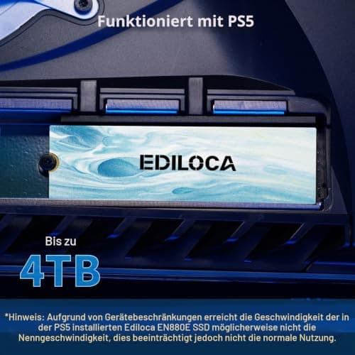 Ediloca EN880E SSD 1TB NVMe SSD M.2 PCIe Gen4, Interne SSD, bis zu 7100 MB/s, Internes Solid State Drive, dynamischer SLC-Cache, kompatibel mit PS5 und PC Bild 8