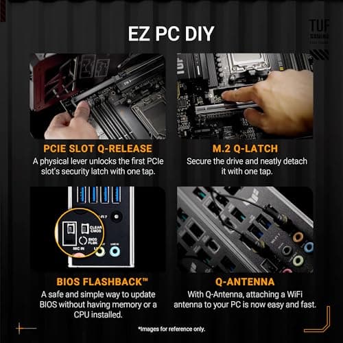 ASUS TUF Gaming B850M-PLUS WIFI7 Mainboard Sockel AMD AM5 (Micro-ATX, DDR5, PCIe 5.0, 3X M.2 Slots, Realtek 2.5Gb Ethernet, Rear USB 20Gbps Typ-C, Front USB 10Gbps Typ-C) Bild 8