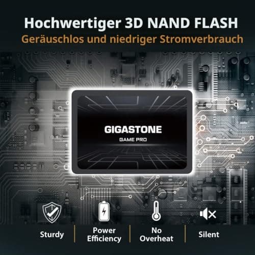 Gigastone SATA SSD 4TB 2,5 Zoll 3D NAND Bis zu 510MB/s interne SSD SATA III SSD Festplatte Kompatibel mit Laptop und PC Desktop Festkörper-Laufwerk 2,5" SLC Cache Performance Bild 6