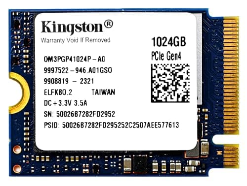 Kingston 1TB M.2 2230 PCIe Gen 4.0x4 NVMe SSD OM3PGP41024P-A0 Compatible with Steam Deck Surface Ally Mini PCs