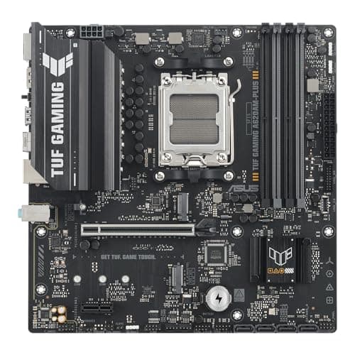 ASUS TUF Gaming A620M-PLUS mATX Mainboard (DDR5, PCIe 4.0, 2X M.2, 2.5Gb LAN, HDMI, DP, USB 10Gb/s Typ-A & 5Gb/s Typ-C, BIOS Flashback, M.2 Q-Latch, Aura Sync, 8+2+1 Phasen Design)