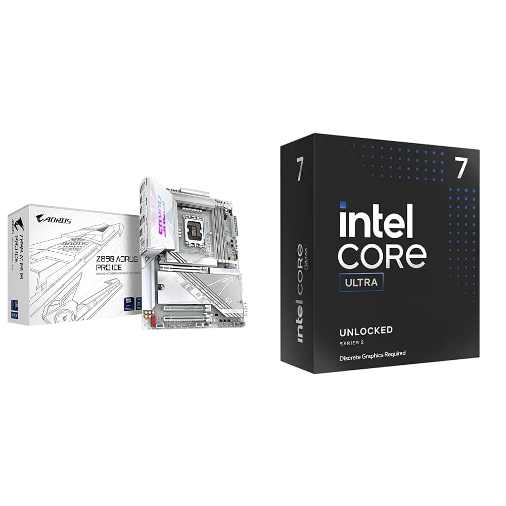 Gigabyte Z890 AORUS PRO Ice Motherboard + Intel® Core™ Ultra 7 Desktop Processor 265KF 20 cores (8 P-cores + 12 E-cores) up to 5.5 GHz Bild 2