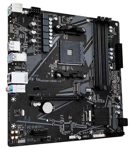 GIGABYTE A520M DS3H V2 Mainboard - Unterstützt AMD Ryzen 5000 Serie AM4 CPUs, bis zu 4733 MHz DDR4 (OC), PCIe 3.0 x16, GbE LAN, USB 3.2 Gen 1 Bild 4
