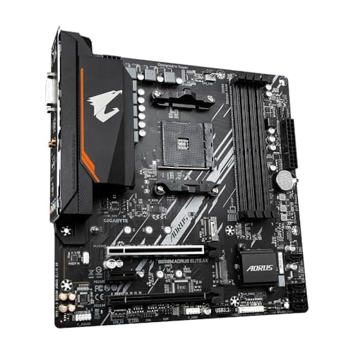 Gigabyte B550M AORUS Elite AX Mainboard - Unterstützt AMD Ryzen 5000 CPUs, 5+3 Phasen Pure Digital VRM, bis zu 4733MHz DDR5 (OC), 1xPCIe 4.0 M.2, Wi-Fi 6E, GbE LAN, USB 3.2 Gen 2 Bild 6