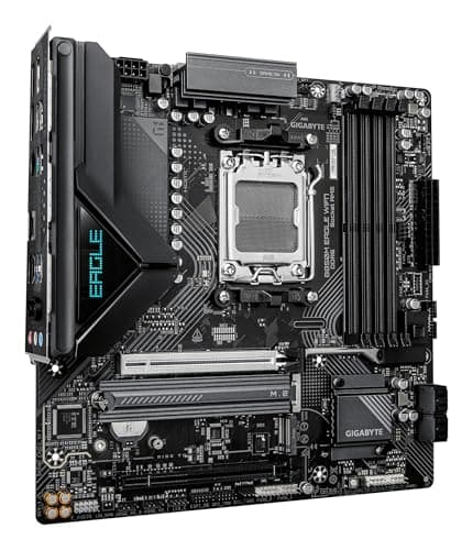 GIGABYTE B850M Eagle WIFI7 Mainboard – AMD Ryzen 9000 Series CPUs, digitales 8+2+2-Phasen-VRM, bis zu 8200 MHz DDR5 (O.C.), 1× PCIe-5.0-M.2 + 1× PCIe-4.0-M.2, Wi-Fi 7, 2.5-GbE-LAN, USB 3.2 Gen 2 Bild 6