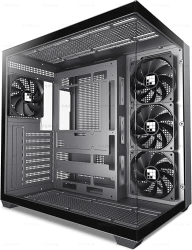 FOIFKIN F300 PC Gehäuse ATX mit 7 PWM ARGB Lüfter,Hoher Luftstrom Mid-Tower Computer Gehäuse,Gaming PC-Gehäuse Big Tower,ATX Gehäuse Weiß,mit Type-C,360mm Radiator Computergehäuse(Weiß, F300) F300 Weiß Bild 3