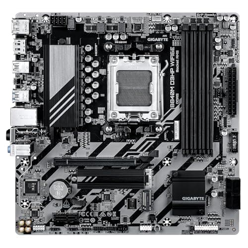 GIGABYTE B840M D3HP WIFI6E Mainboard – AMD Ryzen 9000 CPUs, 8+2+2-Phasen-VRM, bis zu 8200 MHz DDR5 (O.C.), 2× PCIe-4.0-M.2, Wi-Fi 6E, 1-GbE-LAN, USB 3.2 Gen 2 Bild 4
