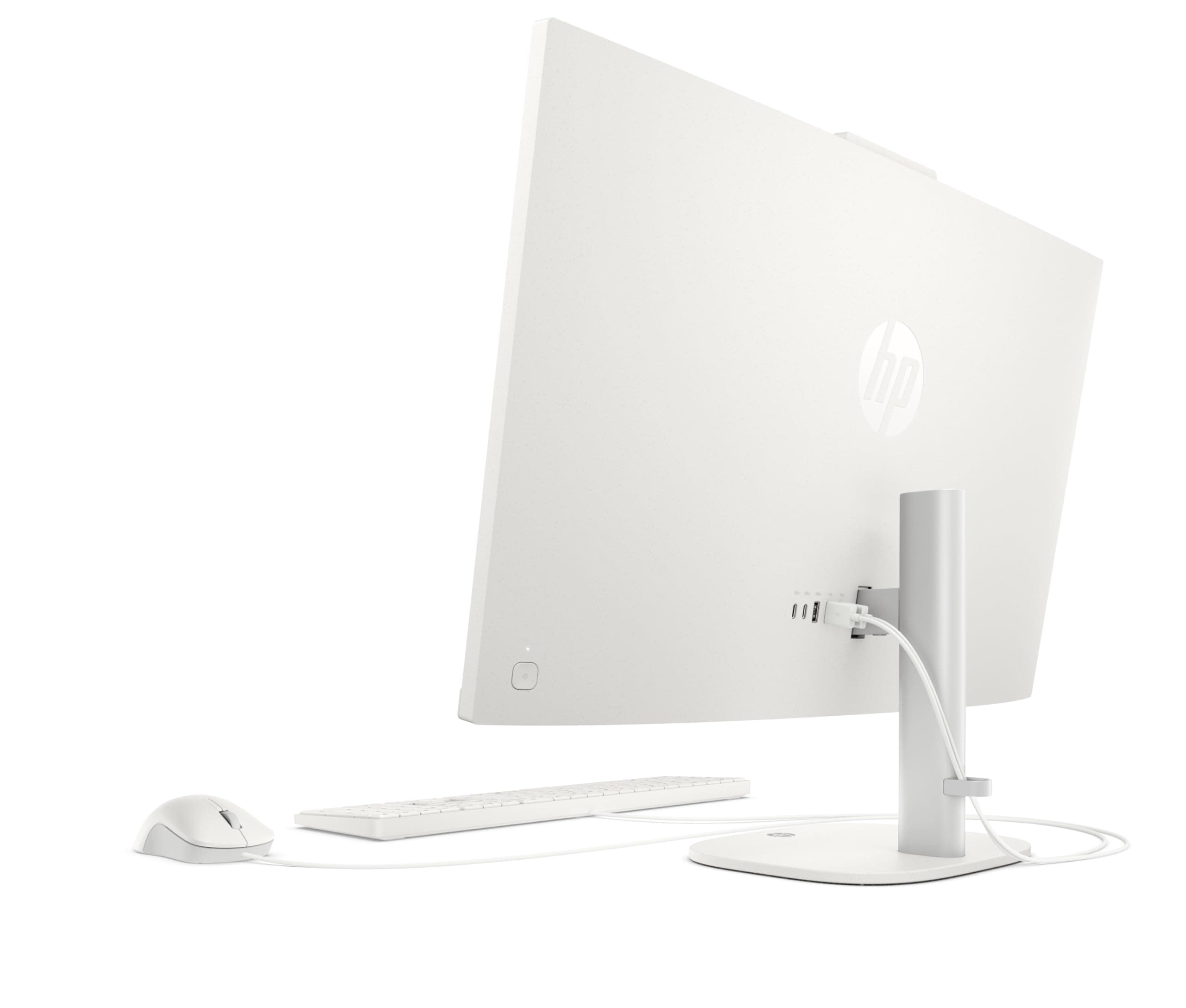 HP OmniStudio 27-cv0205ng All-in-One KI PC, 27 Zoll Entspiegeltes IPS Display, AMD Ryzen 5, 16 GB LPDDR5, 1 TB SSD, AMD Radeon Grafik, Windows 11 Home, QWERTZ Tastatur, Cotton White Bild 4