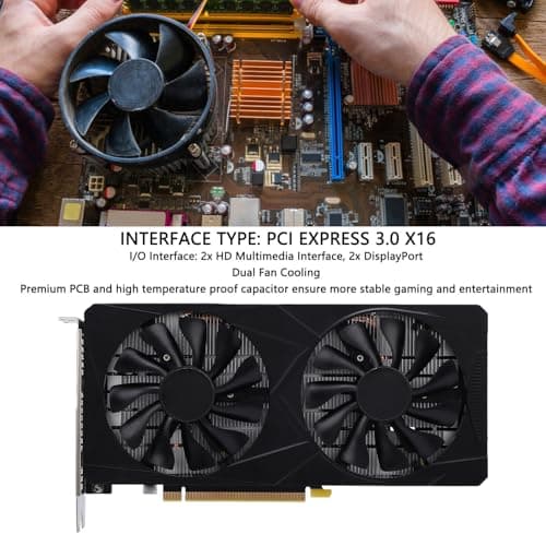 PUSOKEI RTX 3060 12 GB Gaming-Grafikkarte, Dual-Fan-Kühlung, GDDR6-Grafikkarte mit HDMI und DisplayPort, Plug-and-Play für Computer-PC-Gaming Bild 6