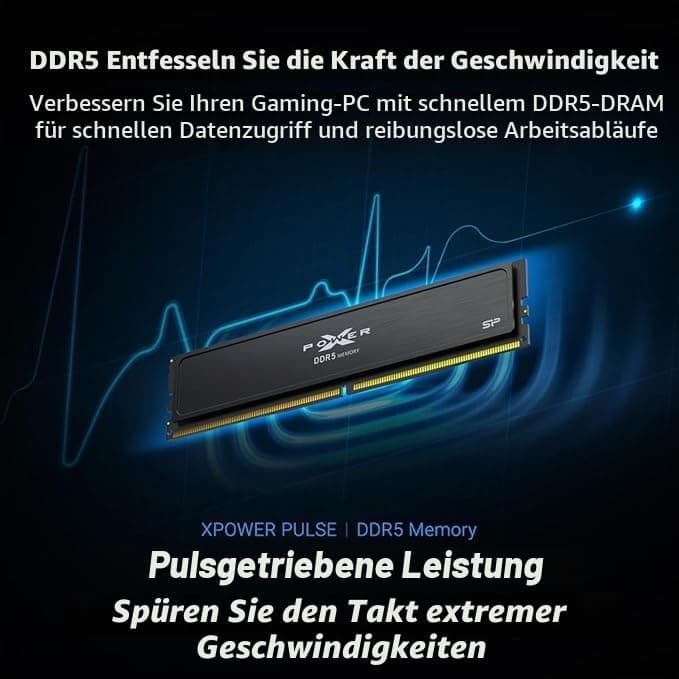 Silicon Power DDR5 64GB (2x32GB) Value Gaming 6000MT/s (PC5-48000) 288-pin CL38 1.35V UDIMM Desktop Memory Module RAM SP064GXLWU60BFDJ Bild 3