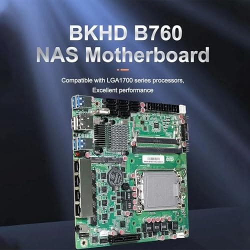 Mini ITX B760 NAS Motherboard Home Prozessor LGA1700 CPU 2xDDR5 4xi226 2,5G 2xM.2 NVME 8xSATA Qnas Firewall Server Bild 4
