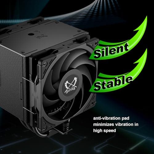 Scythe Mugen 6 CPU Air Cooler, Intel LGA1700, LGA1151, AMD AM5/AM4/Ryzen 120mm, Singel Tower, Aluminium Top Cover Mugen 6 Dual Fan Black Edition Bild 8