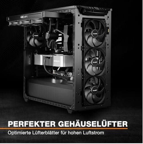 be quiet! Pure Wings 3 140mm PWM high-speed Lüfter, 3 Lüfter enthalten, hohe Höchstgeschwindigkeit, niedrige Mindestdrehzahl, optimierter Lüfterrahmen, außergewöhnlich hoher Luftdruck, sehr leise Bild 6
