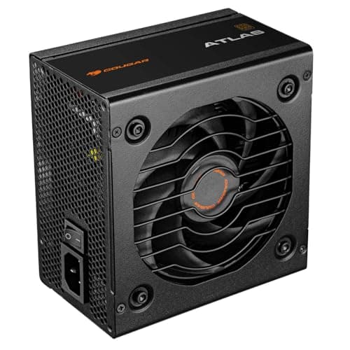 Cougar Atlas 550 W ATX-Netzteil, 80 Plus Bronze zertifiziertes Netzteil, Nicht modular, 550 W Gesamtausgang, Ultra-langlebige japanische Standby-Kondensatoren mit 105 °, 120 mm leiser Lüfter, Schwarz Bild 4