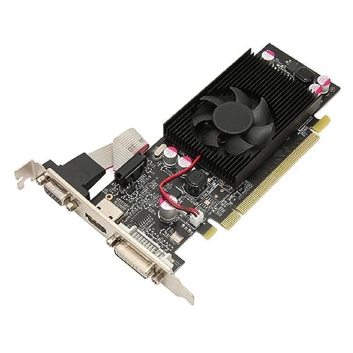 VBESTLIFE GT210-Grafikkarte, 1 GB DDR2 64 Bit 589 MHz Grafikkarte, PCI Express 2.0 PC-Gaming-Grafikkarte mit Lüfter (GT210 1 GB DDR2 64 Bit) Bild 2
