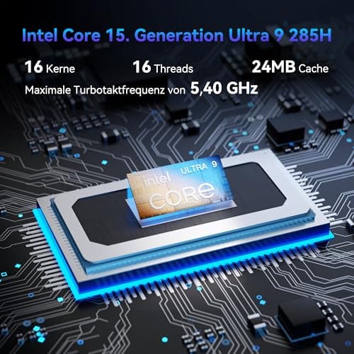 GEEKOM IT15 mit Intel Core Ultra 9 285H (15. Gen.), 32GB DDR5 RAM & 2TB SSD (max.128GB + 8TB), 99 Tops KI-Leistung | 8K 120Hz | WiFi 7– Vorkonfiguriert mit Windows 11, für Videobearbeitung/Gaming U9-285H(32GB+2T) Bild 4