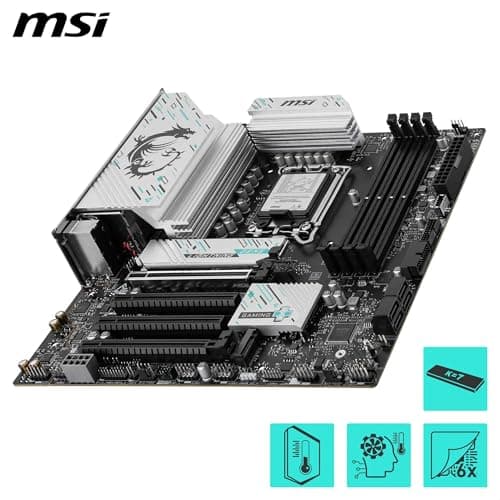 MSI B860M Gaming Plus WiFi Mainboard, mATX - Unterstützt Intel Core Ultra Prozessoren (Series 2), LGA 1851 - DDR5 Memory Boost 8600+ MT/s (OC), PCIe 5.0 x16, M.2 Gen5, Intel Killer 5G LAN, Wi-Fi 7 Bild 8