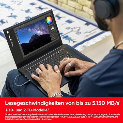 SanDisk Extreme M.2 NVMe SSD 2 TB (Interne SSD, PCIe Gen 4.0, bis zu 5.150 MB/s, nCache-Technologie, 5 Jahre Garantie) Bild 3