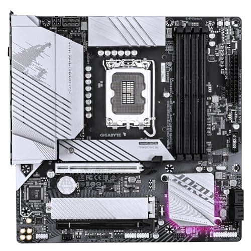 GIGABYTE B760M AORUS Elite WIFI6E GEN5 Mainboard – Unterstützt Intel Core Prozessoren der 14. Generation, 12+1+1 Phasen Digital-VRM, bis zu 5600 MHz DDR5, 2 x PCIe 4.0 M.2, Wi-Fi 6E, 2.5 GbE LAN Bild 4