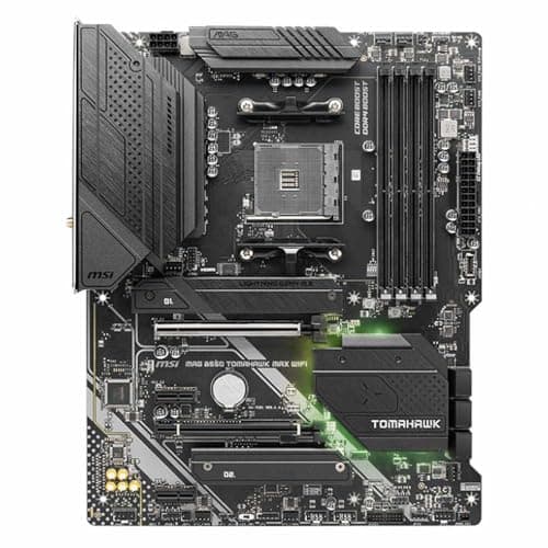MSI MAG B550 Tomahawk MAX WiFi Mainboard ATX, AM4 - AMD Ryzen 5000 bereit - DDR4 Boost 5100+MHz/OC, PCIe 4.0 & 3.0 x16, M.2 Gen4 & Gen3, 2.5G LAN, Wi-Fi 6E, Bluetooth 5.2