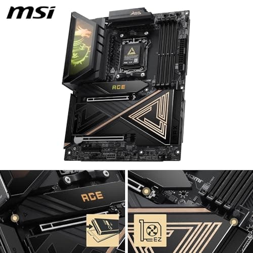 MSI MEG X870E ACE MAX Mainboard, ATX - Unterstützt AMD Ryzen 9000/8000 / 7000 Prozessoren, AM5-64MB BIOS ROM, 110A SPS VRM, DDR5 Speicher (bis zu 9000+ MT/s OC), M.2 & PCIe 5.0, USB4, Wi-Fi 7 Bild 6
