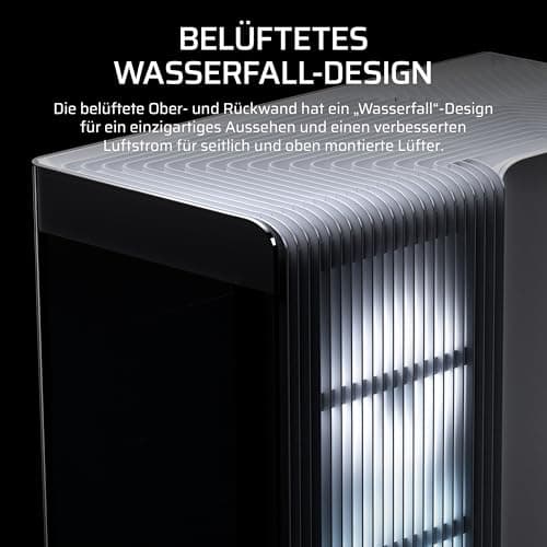 CORSAIR Frame 4500X LX-R RGB LINK Panoramaglas Mid-Tower-PC-Gehäuse – InfiniRail Lüftermontagesystem, Passend für Zwei 360 mm Radiatoren, GPU Anti-Sag, Enthält 3X LX120R RGB LINK Lüfter – Weiß Bild 8
