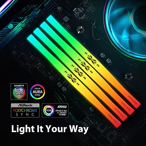 Silicon Power Value Gaming RGB DDR5 32GB (2x16GB) 6400MHz (PC5-51200) 288-pin CL32 1.4V UDIMM Desktop RAM Computer Memory w/Heatsink SP032GXLWU64AFDF Bild 6