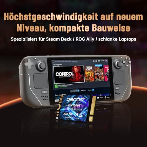 512GB NVMe M.2 2230 SSD Bis zu 5200MB/s Lesen & 4000MB/s Schreiben PCIe Gen4x4 Interne Festplatte 3D NAND Kompaktes Hochgesch windigkeits Speicher für Laptops, Mini-PCs Bild 5
