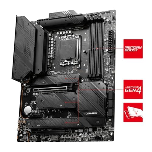 MSI MAG Z790 Tomahawk WiFi Mainboard, ATX - Unterstützt Intel Prozessoren der 12., 13. & 14. Gen, LGA 1700-90A SPS VRM,DDR5 Memory Boost 7200+MHz/OC, PCIe 5.0 & 4.0 x16,4 x M.2 Gen4,Wi-Fi 6E Bild 6