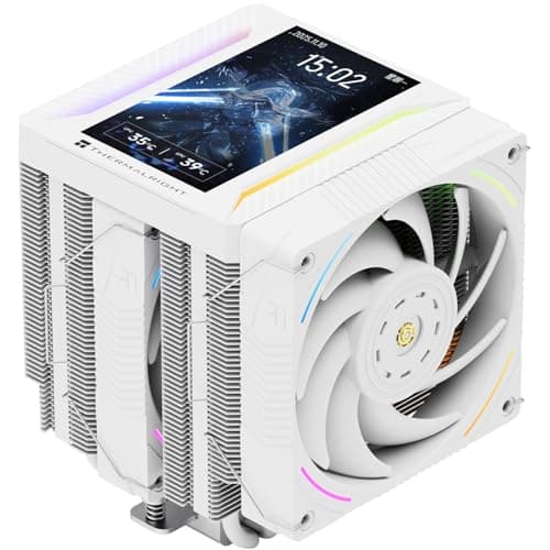 Thermalright Peerless Assassin 120 VISION MAX ARGB White CPU-Kühler, PC-Kühler mit 6 Heatpipes, 5 Zoll magnetischem Display-480x854 Auflösung, für AM4/AM5 und Intel LGA1700/1851 PA120 Vision MAX ARGB White Bild 2